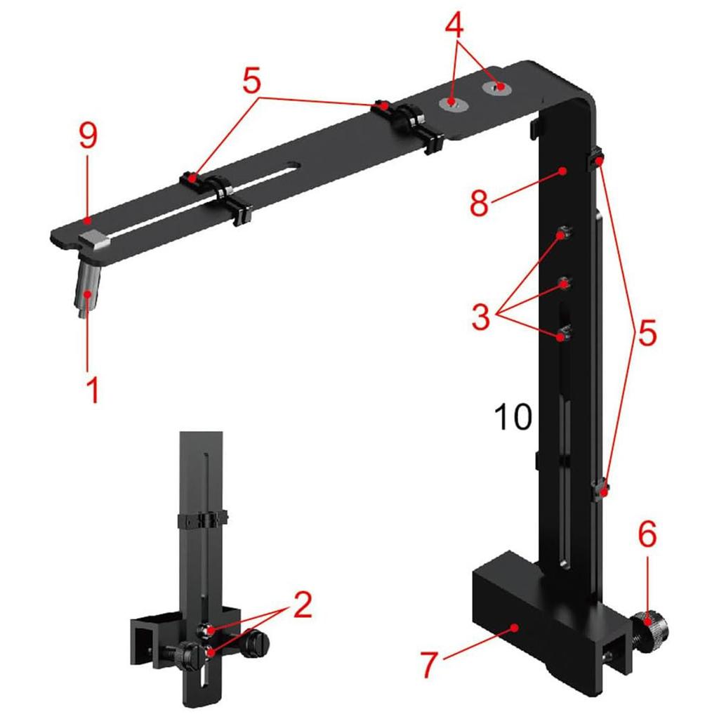 2x Adjustable Aquarium Light Mounting Bracket Stable Hanging Fixture Light Clamp For FishTank Lighting Support