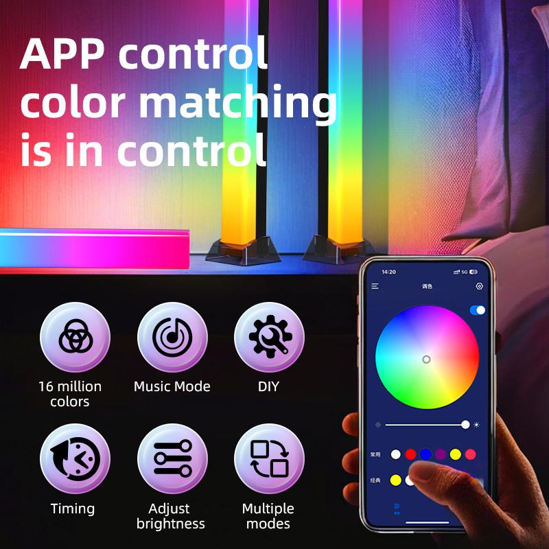 RGB Sound Pickup Lamp LED Atmosphere Lights Music Sync APP Control Colorful Music Rhythm Light for Party Esports Room Decoration
