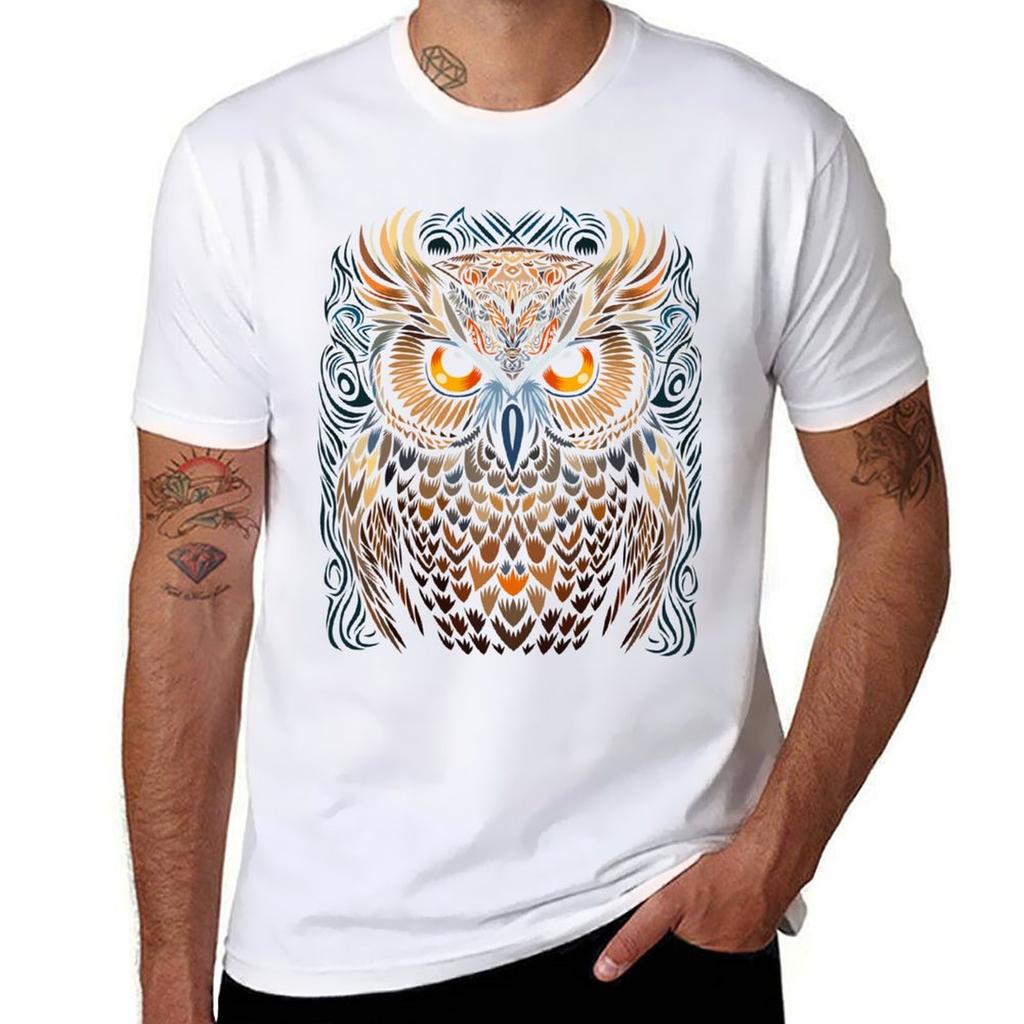 Hoot Owl Tshirt Fashion Print Casual Short Sleeve