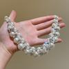 Court Retro Style Pearl Zircon Choker Necklace Female French Light Luxury Temperament High Sense Exquisite Neck Chain Necklace