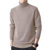 Men's High Neck Thickened Sweater – Velvet Knit Base Layer for Autumn/Winter Warmth