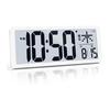 Digital Radio Clock LCD Wall Clock Large Screen Clock For the Elderly: Automatic Time Adjustment Temperature Display (/) Date/day Display 12H/24H