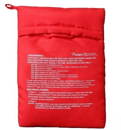 Microwave Potato Bag Reusable Express Microwave Potato Cooker Bag Baked Potato Cooker Perfect Potatoes 1 Minutes Red Baked Pouch