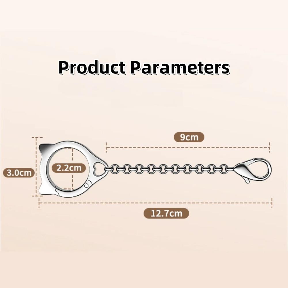 Alloy Phone Lanyard Cat Head Ring Buckle New Hand Chain