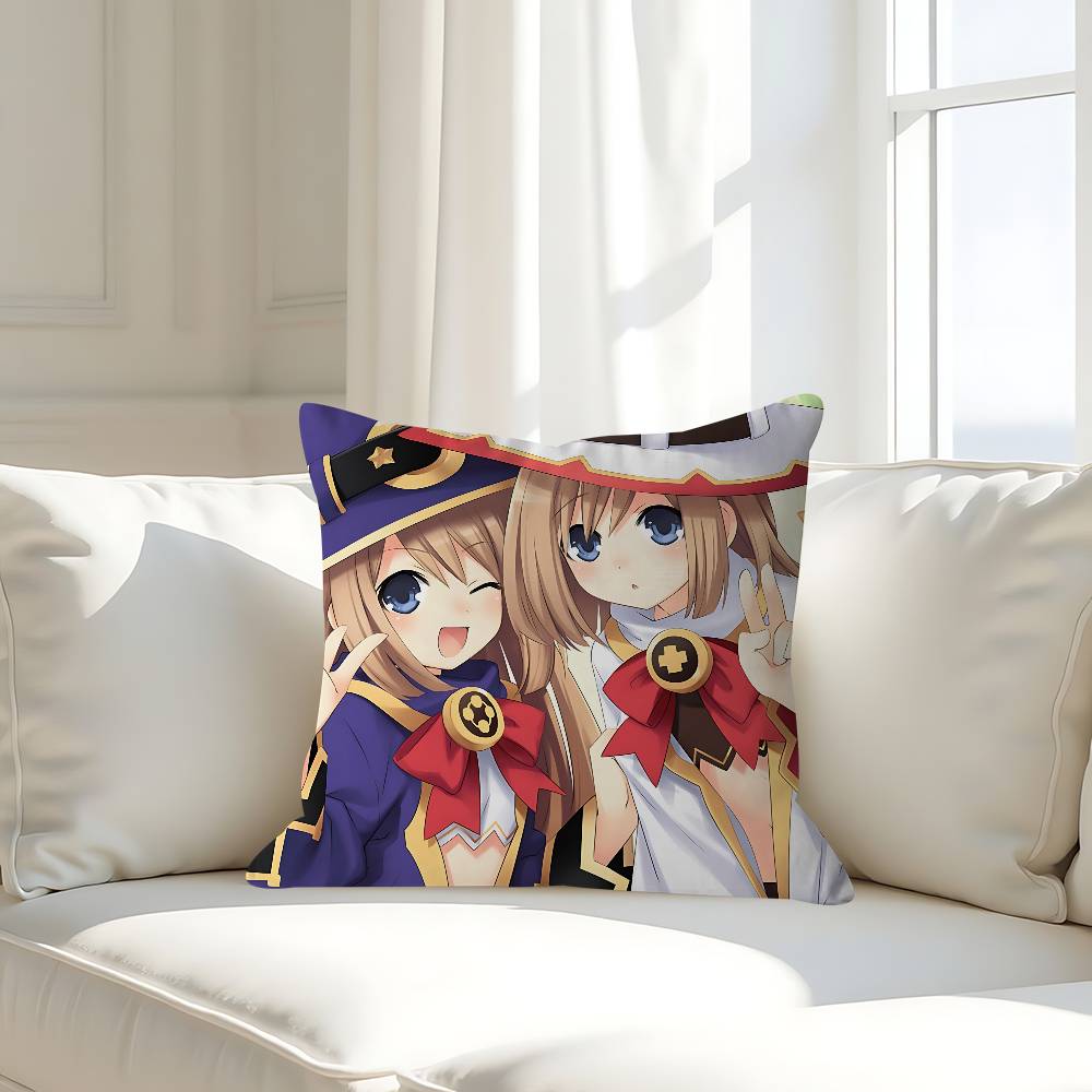 H-Hyperdimension N-Neptunia Pillow Case Removable Washable Cushion Cover – All-Season Soft Linen