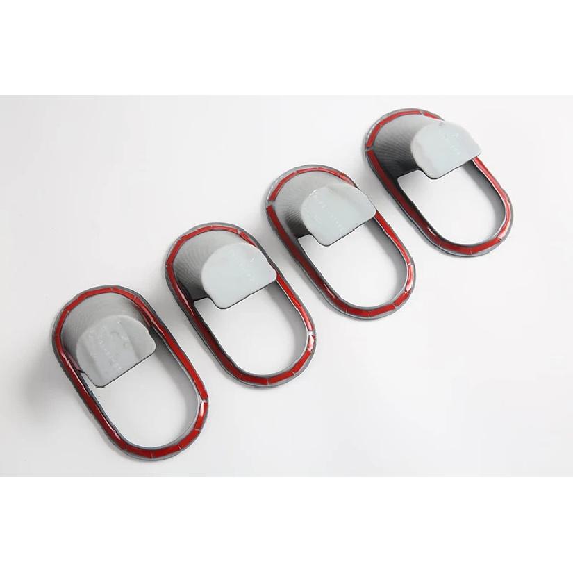 For BMW Mini 2025 2026 Car Accessories Carbon Fiber Style  Inner Door Handle Cover Catch Bowl Trim ert Bezel Frame Garnish