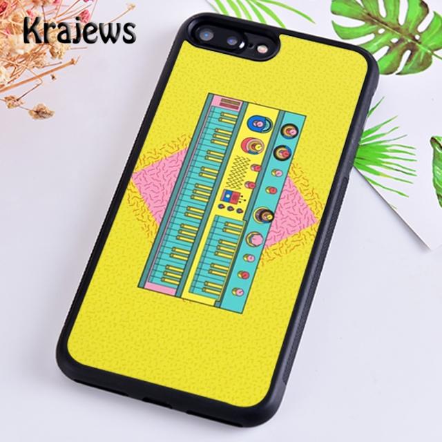 Krajews Vintage Synth Synthesizer Moog Print Phone Case For iPhone 17 Air 16 15 14 Plus 11 12 13 Pro Max Coque
