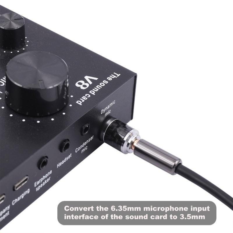 Headphone Adapter 3.5mm to 6.35mm with Gold Plated Connector Auditory Adapter