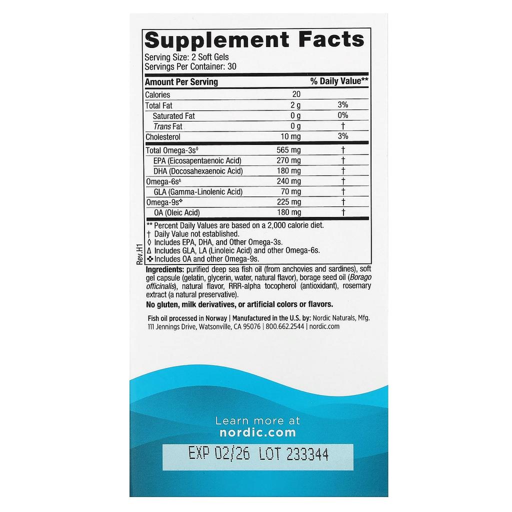 Complete Omega, Lemon, 60 Softgels