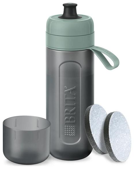 Brita active 0.6 l pastel green filter bottle + 2 microdisc filters