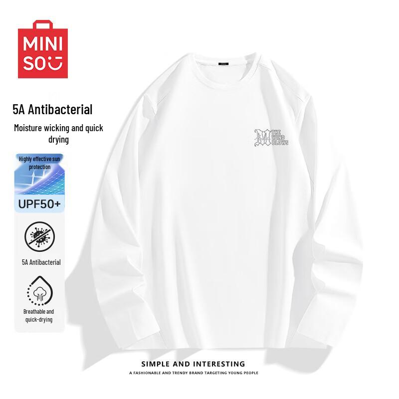 MINISO Men s Quick-Dry Long-Sleeve Sports T-Shirt M