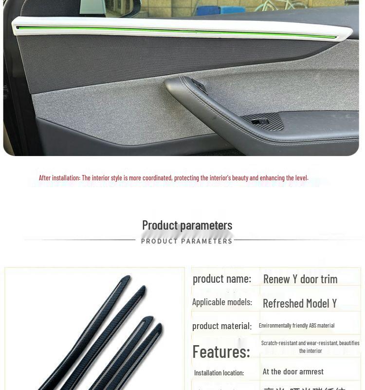 Tesla Model Y Refresh Edition Inner Door Panel Trim Cover