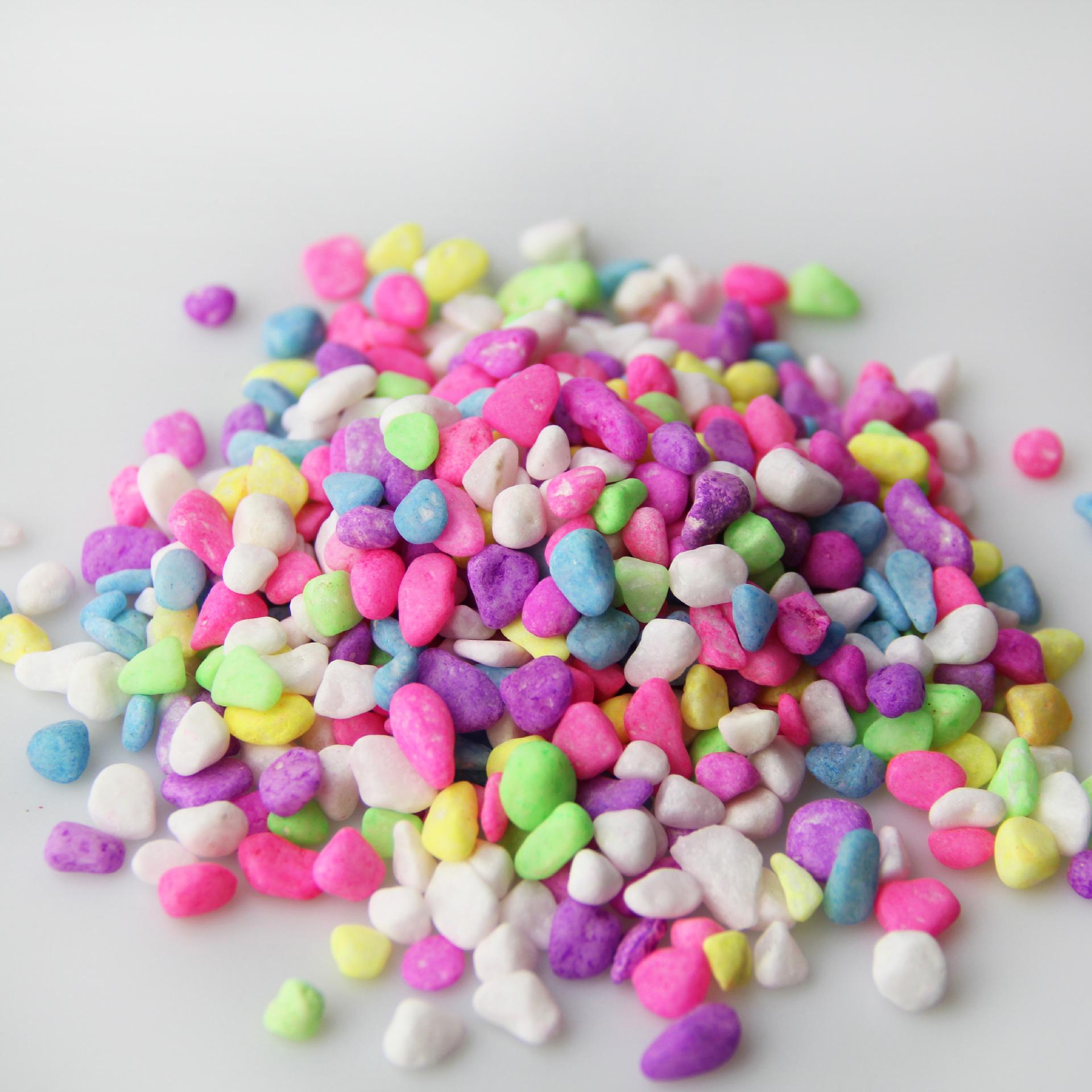 

2.82 унции Полированная галька, Декоративные разноцветные мелкие камни для горшка с суккулентами, Мелкая галька для ландшафтного дизайна, Бонсай, Аквариума