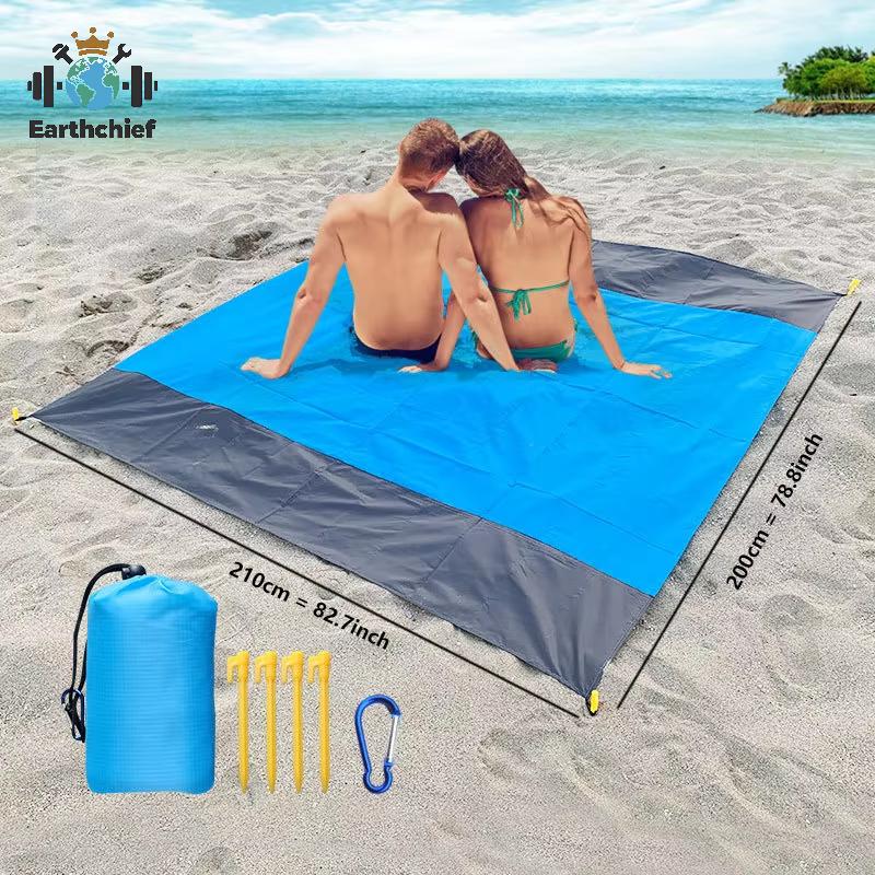 Yiwu Goalfit Outdoor Camping Beach Sand Free Beach Mat Waterproof Beach Mat 200*210