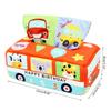 Tissue Box Toddler  Toy Babies Sensory Toy with Crinkle Paper & Rainbow Dance Scarves Infants Learning Toy
