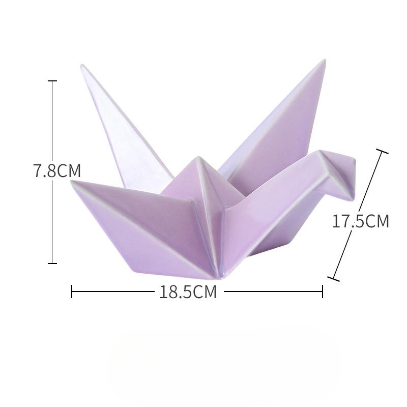 Creative Ceramic Craftsmanship Thousand Paper Crane Folding Home Furnishings Entrances Living Rooms Desktop Decoration Ornaments