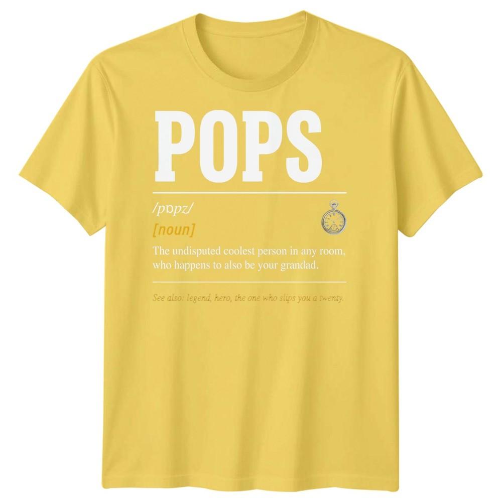 Pops Definition Unisexs T Shirt Grandad Grandpa Gift Fathers Day Graphic Tee