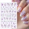 3D Nail Sticker Daisy Cherry Blossom Petal Leaf Butterfly Spring Summer Slider Y2K Manicure Decoration Tips Nail Polish