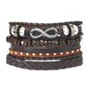 8-Shaped Beaded Leather Bracelet Set: Men's Trendy Multi-layer Woven Handmade Fashion Accessories