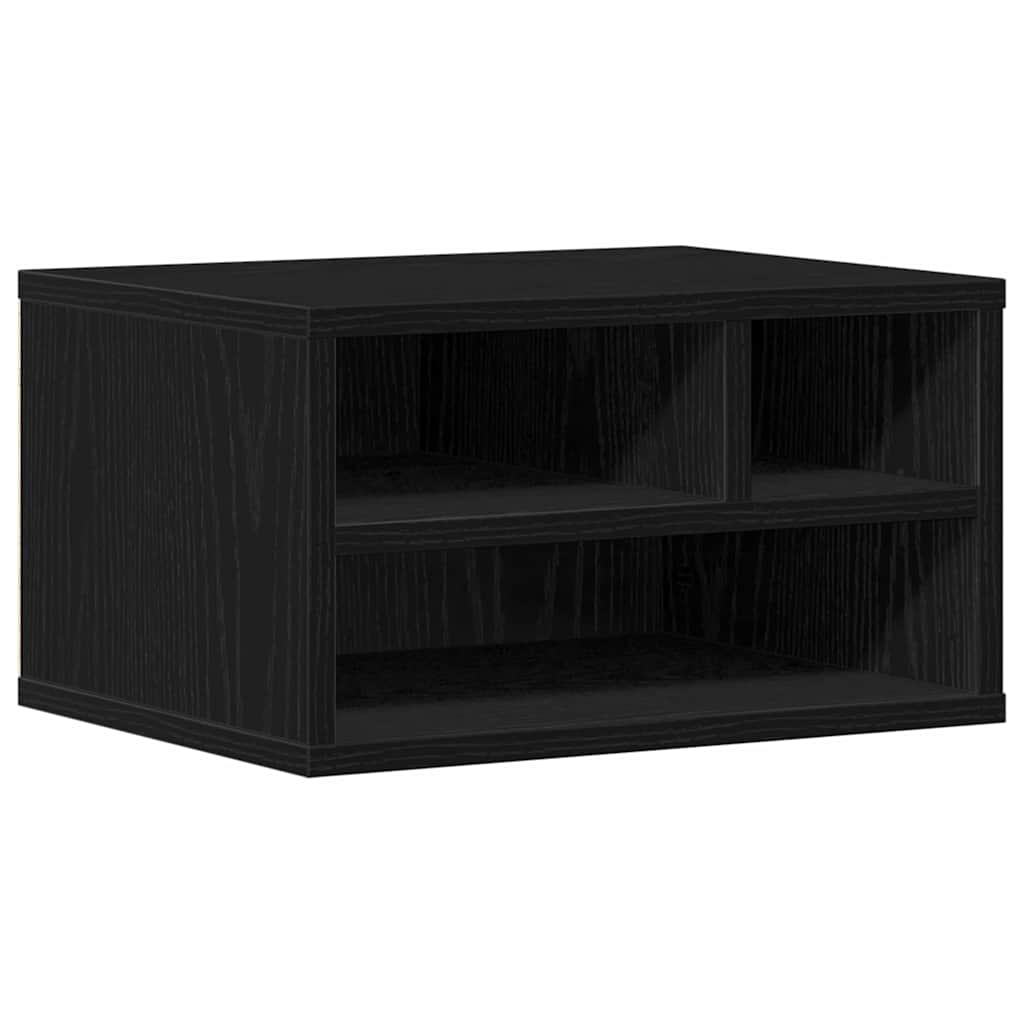 Printer Stand Black Oak Effect 40 x 32 x 22.5 cm