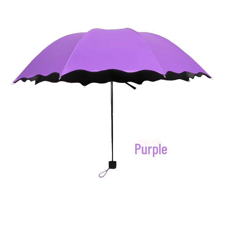 

Креативный черный трехстворчатый зонт, активируемый водой, идеально подходит для подарков и рекламных акций, можно нанести логотип 55K