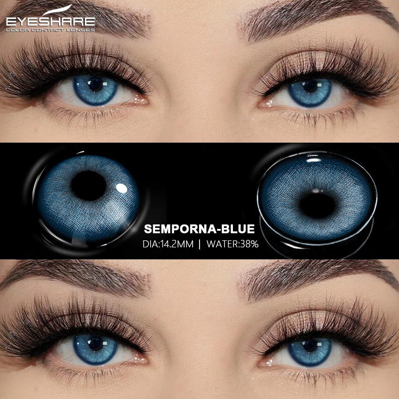 Eyeshare Natural Color Contact Lenses for Eyes Brown Contact Lens Blue Contact Lens Colored Eye Contacts Eye Makeup Yearly Use