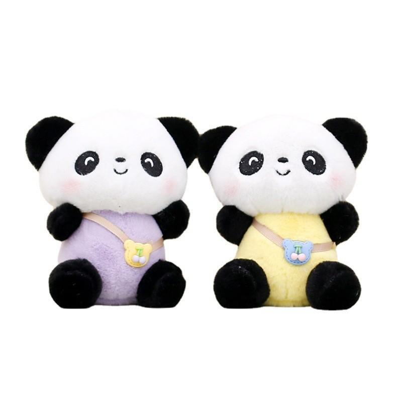 Cute Panda Plush Key Holder Soft Toy Adorable Bag Charm For Couples And Gifts