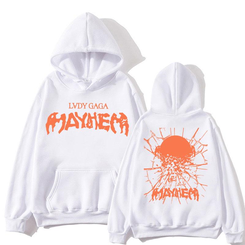 Lady Gaga The Mayhem Ball Tour 2025 Hoodie Men Women Vintage Popular Hip Hop Sweatshirt Loose Fleece Warm Long Sleeve Streetwear