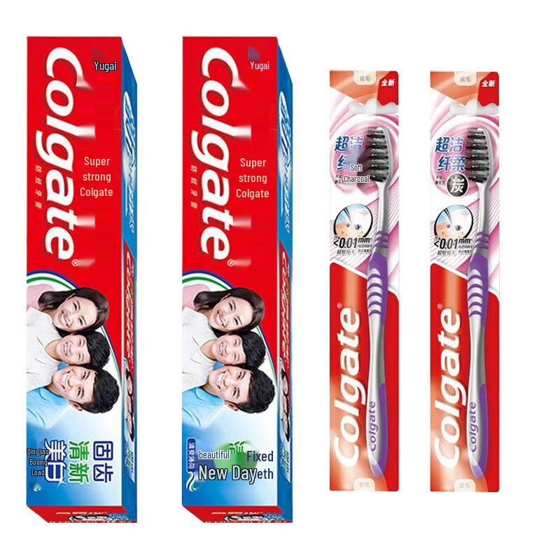 Colgate High Calcium Toothpaste & Soft Bristle Toothbrush Family Set