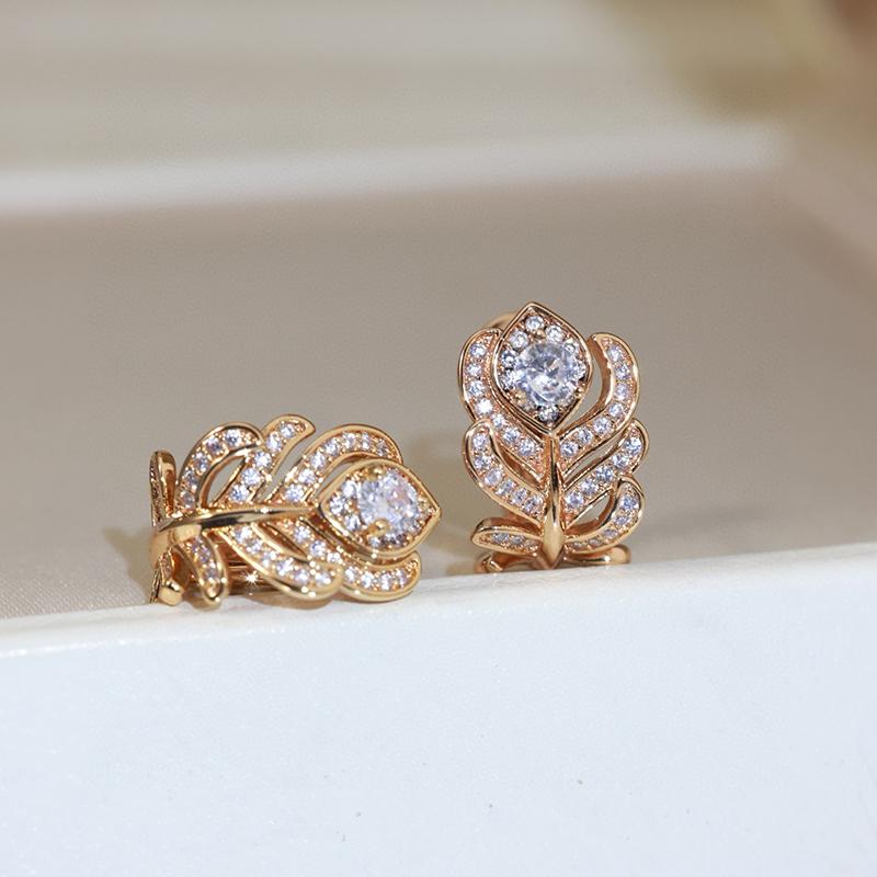 New Vintage Luxury Jewelry For Women Musla Design Ear Stud Wedding Jewelry Earrings Fashion Gifts Lady Party Earrings