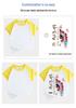 Summer Cotton Raglan Color Block Kids' Round Neck T-Shirt - Solid Color, Sweat-Absorbing, Short Sleeve Uniform