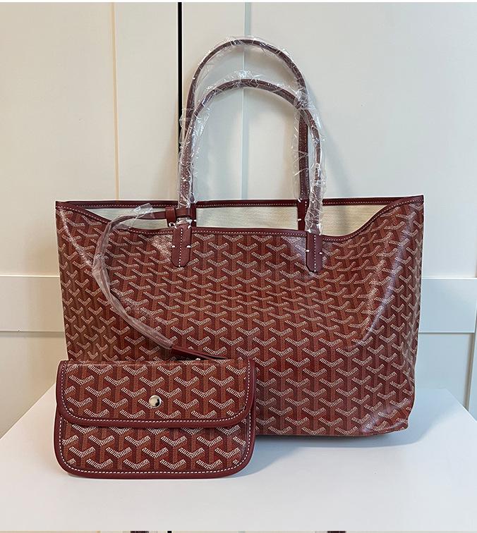 2025 Elegant Large Capacity Tote Bag with Y Letter Design - Dog Tooth Pattern