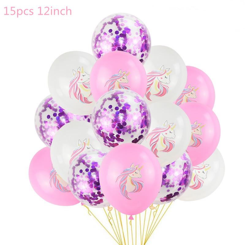 1 Set Einhorn Partyballons Geburtstagsballon Einhorn Dekoration Latex Konfetti Ballon Geburtstagsfeier Dekoration Ballons Kinder