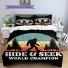 Bigfoot Pattern Bedding Home Decoration Birthday & Festival Gift (1 * duvet cover + 2 * pillowcase, without core)