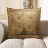 2D Gilded Floral Pattern Decorative Pillow Covers Pattern Cushion Cover Suitable For Sofa Bedroom Car Pillow Cover