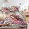 Princess Unicorn Fantasy Print 3Pcs Bedding Setduvet Cover With 2 Bedropillowcase Home Birthday Gift