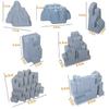 Non-Toxic Mountain House Garden Rockery Accessories Building Blocks Rock Moc City Street Panel Diy Parts Hill Stone Bricks 6083 6082 30246
