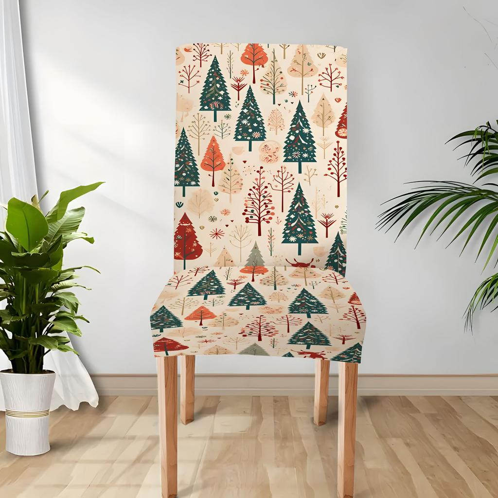 Christmas Decoration Stretch Covers Chair Cover Dining Room Office Banquet Chair Protector Elastic Material Armchair Cover M035