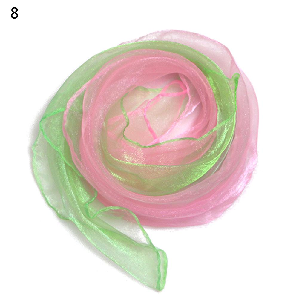60x60CM Elegant Gradient Color Silk Scarf Women Luxury Small Square Scarf Summer Brand Performance Props Dancing Beach Scarves