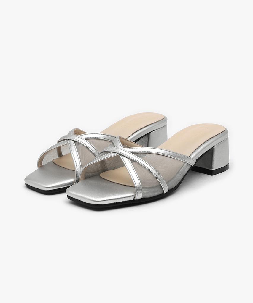Sappun Verony Square Mesh Sandal Mule (1.5/4Cm) (A Type)