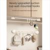 Wall-Mounted Vacuum Suction Cup Hooks 4/6 Hooks Kitchen Storage Hooks  for Home