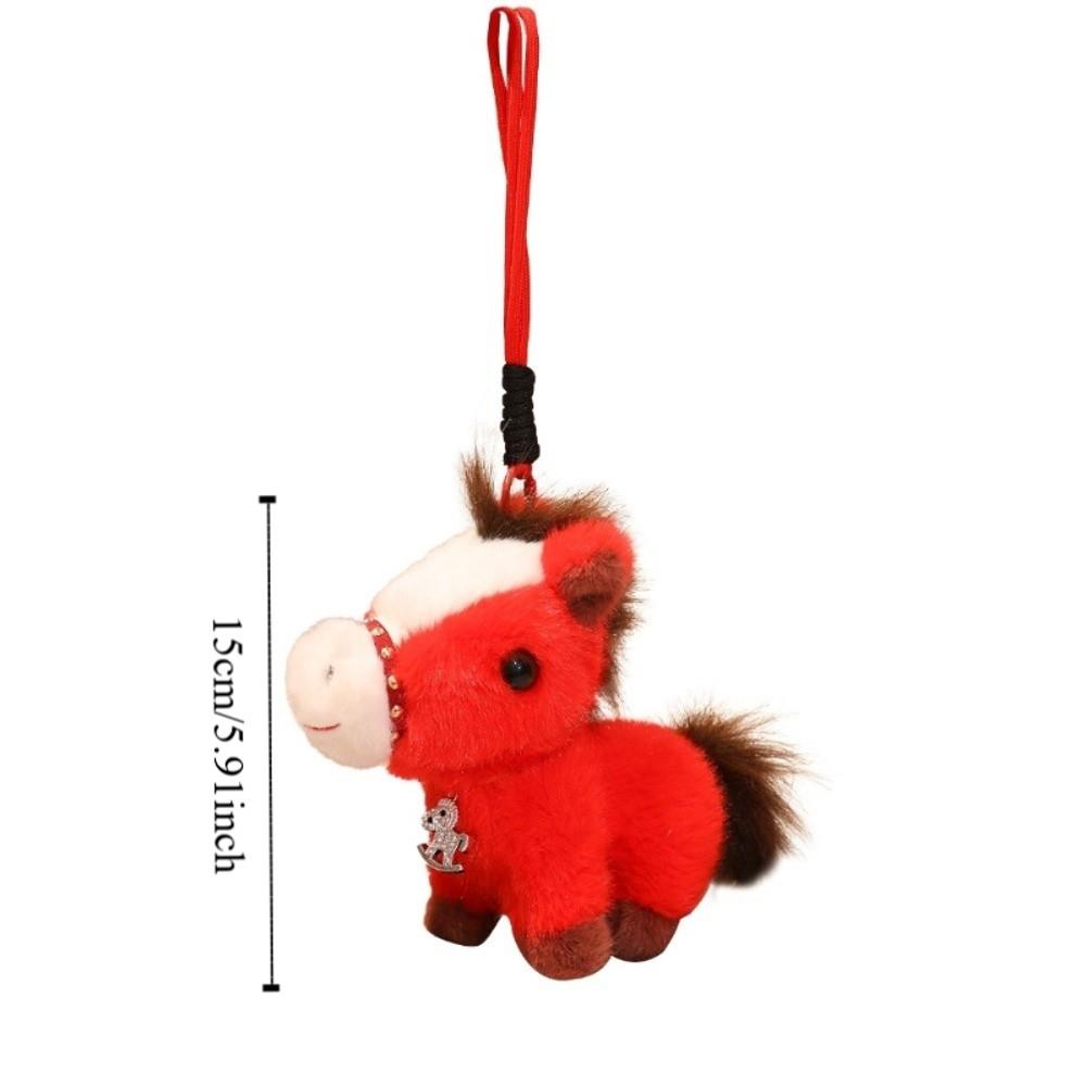 PP Bavlna Plyšový Kůň Klíčenka Měkká Závěsná Panenka Poník Znamení Zvěrokruhu Figurka Poníka Přívěsek na Batoh