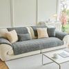 Classic Wave Pattern Plush Sofa Cushion Luxury Soft Sofa Mat Towel Solid Color Non-slip Couch Slipcover for Living Room Decor