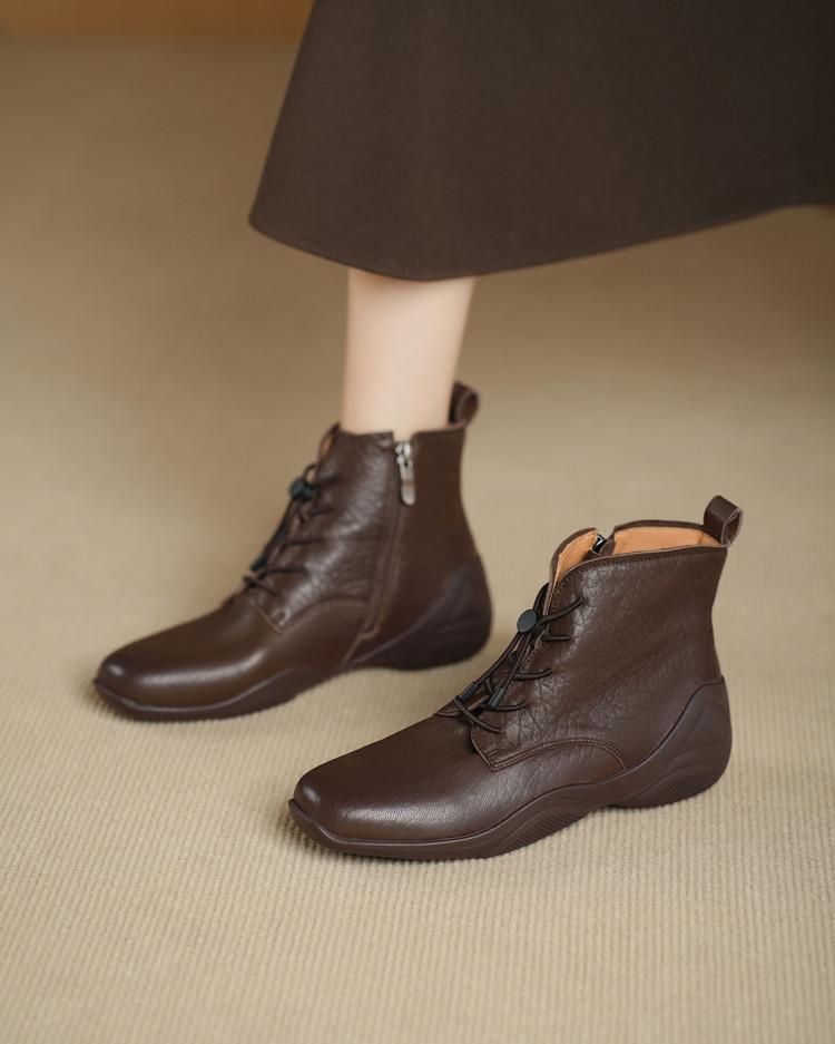 

Soft leather inner heightening Martin boots 2025 autumn and winter new comfortable and versatile leather short boots women s casual sports small l 40