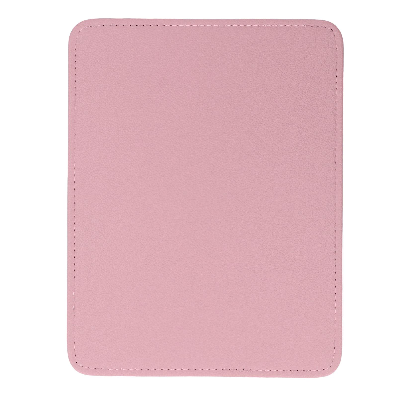 

Pink Nail Art Table Mat PU Leather Washable Litchi Pattern Nail Pad Manicure Nail Table Pad Desk