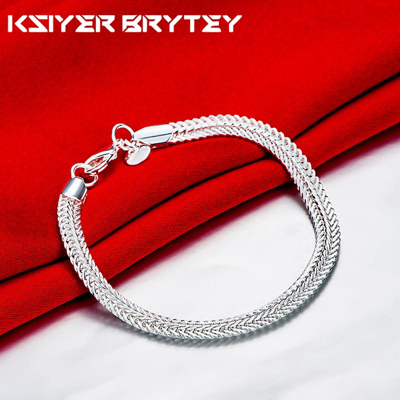

925 Sterling Silver Bracelet Cute for Women Lady Men Noble Fashion Charm Jewelry Wedding Party