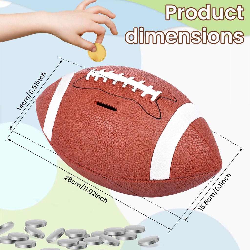 Piggy Bank for Kids Basketball/Football/Soccer/Baseball Money Box Cartoon Coin Piggy Bank Fall Resistant Children Birthday Gift