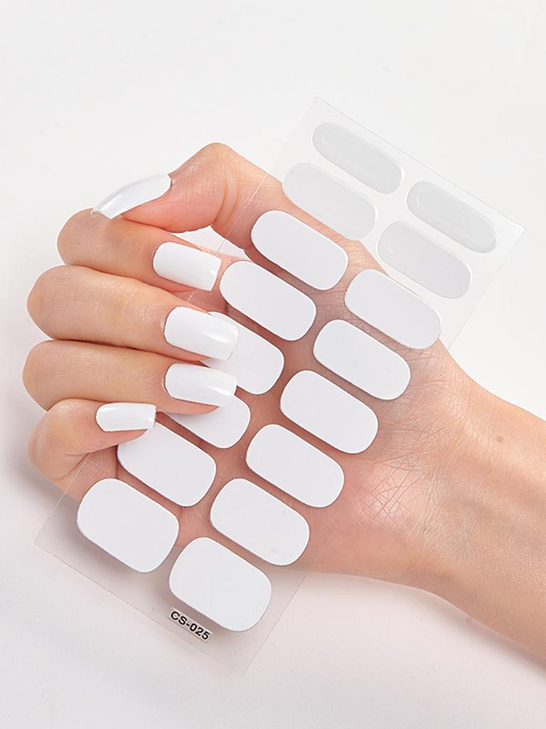 Sell Fast Gel Nail Stickers Soild Nail Gel Wraps Pure Long Lasting