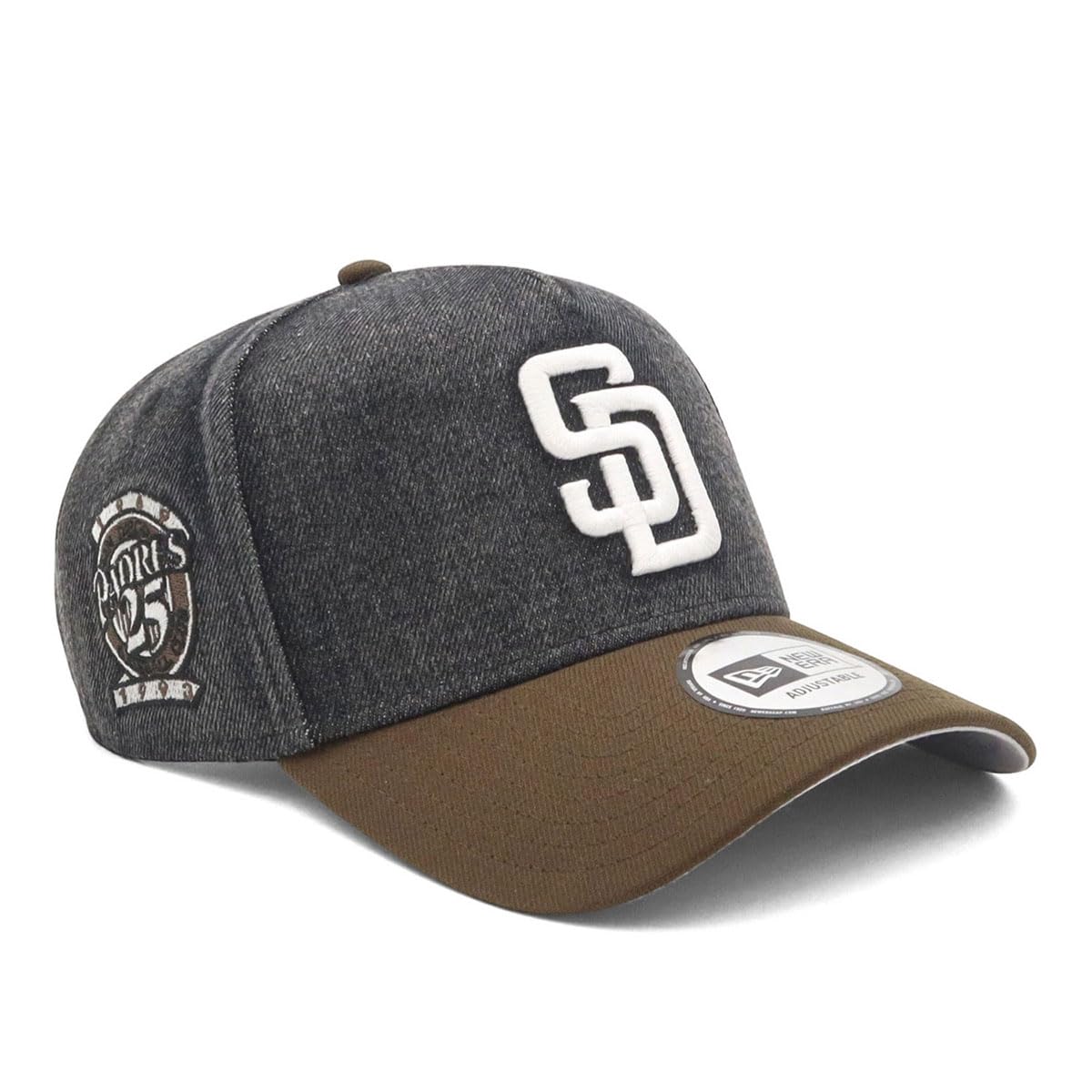 Era Cap 9FORTY A-FRAME Side Patch Two-Tone MLB ONSPOTZ Exclusive NER37C0649 9 Forty CS Black Denim Walnut