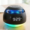 Bluetooth Speaker Alarm Clock with FM Radio Colorful Night Light TF Card USB Playback Digital Time Display Decor Home Ornaments